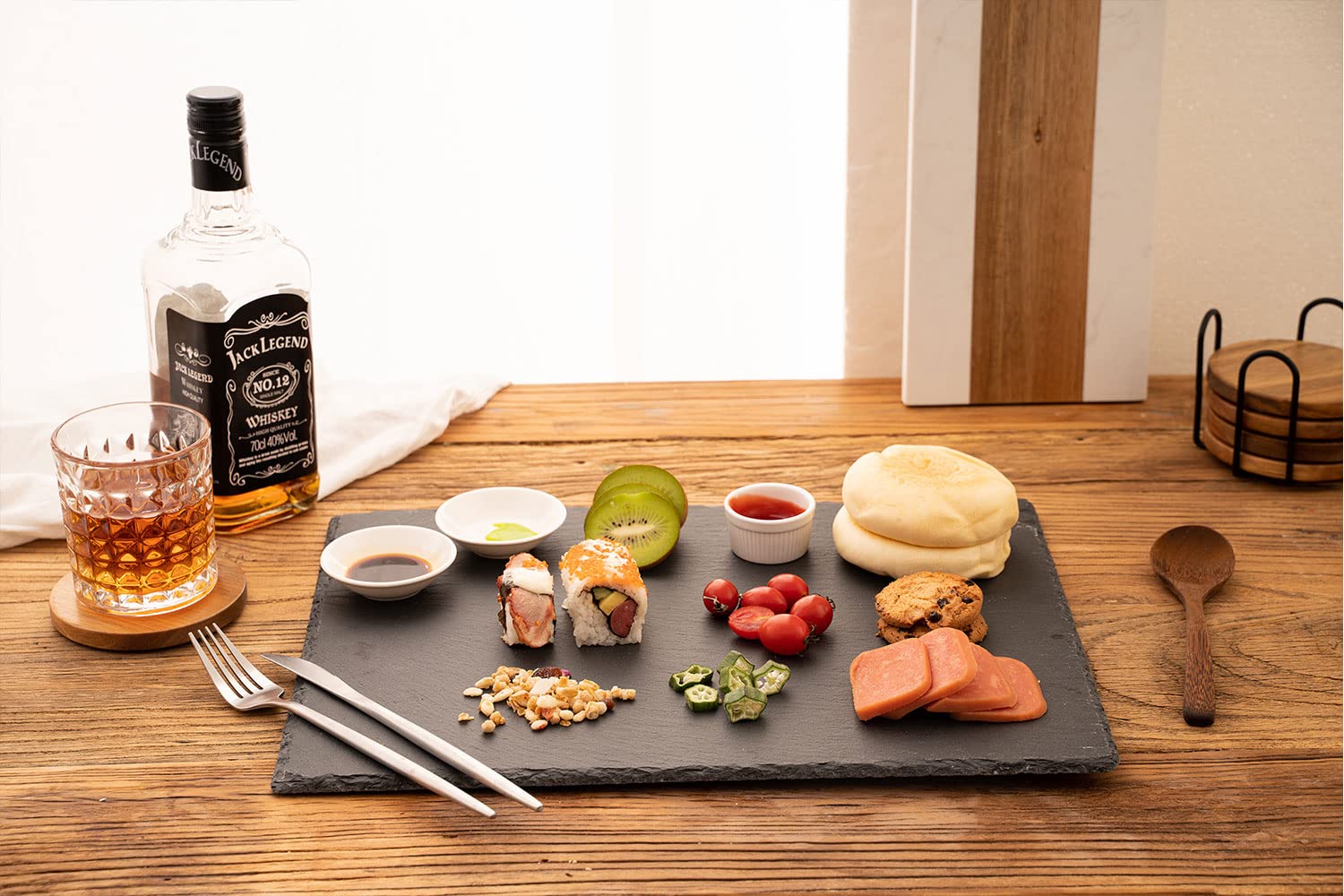 WLWNWFT housewarming slate serving plate ideal for gatherings