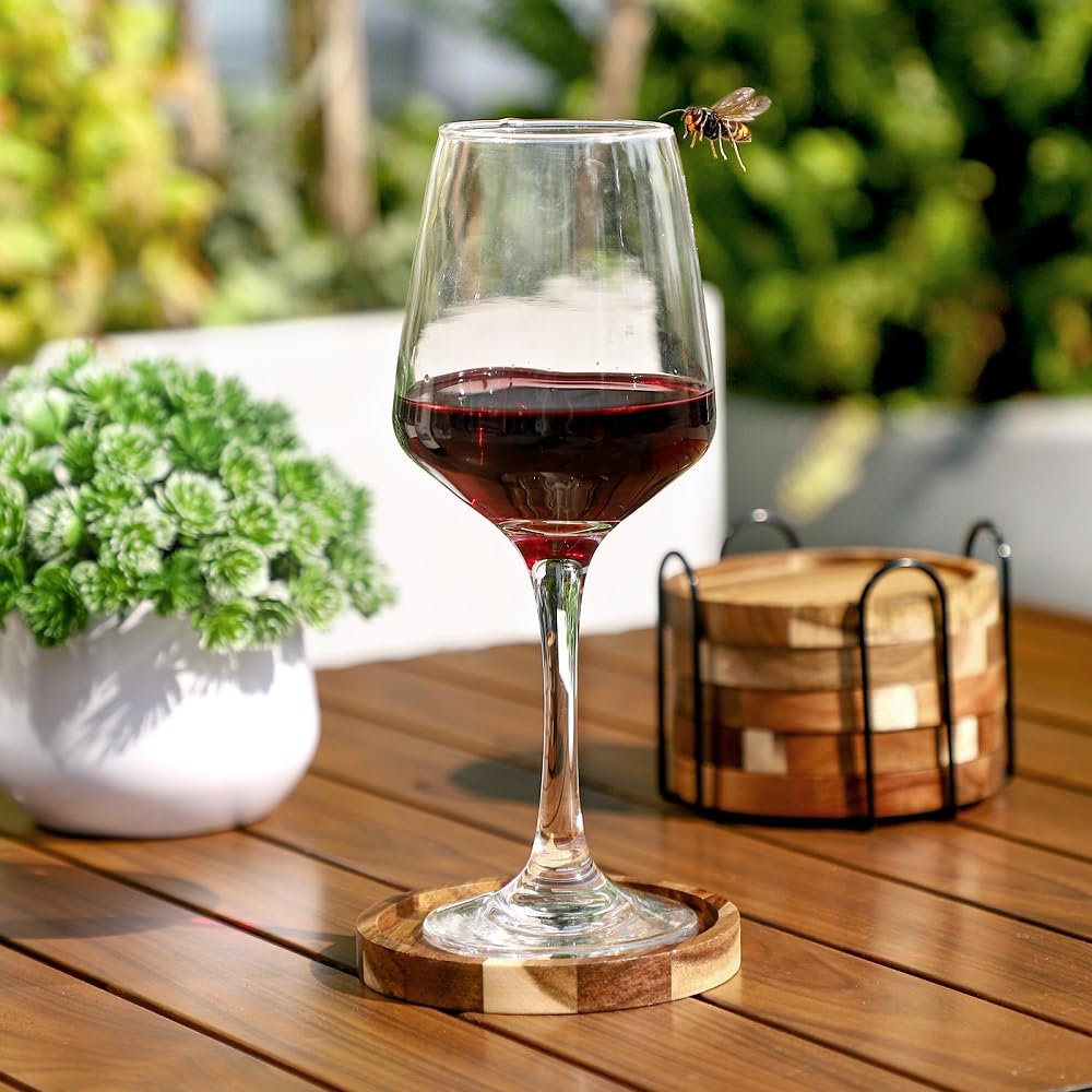 WLWNWFT set of 6 acacia coasters protects every daily drink.