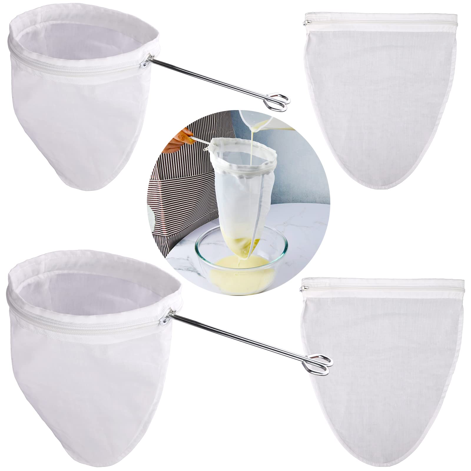 WMKGG ultra fine mesh strainer bag large frame ready for quick milk filtration