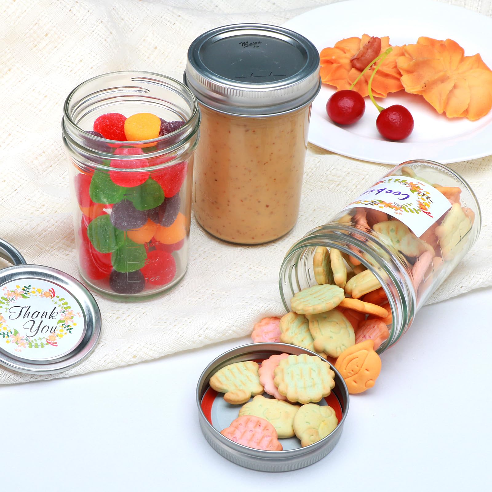 Woaiwo-q gift-ready jar with clear view and decorative embossing for DIY gifts.