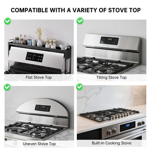 WOCHUANGSI anti-slip bottom stabilizes the rack during cooking.