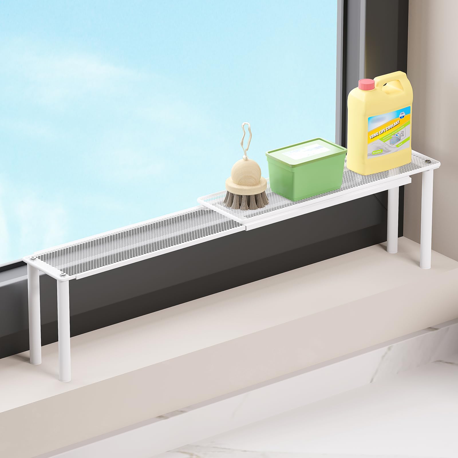 WOCHUANGSI bathroom cabinet shelf serves as cosmetics and lotion organizer.