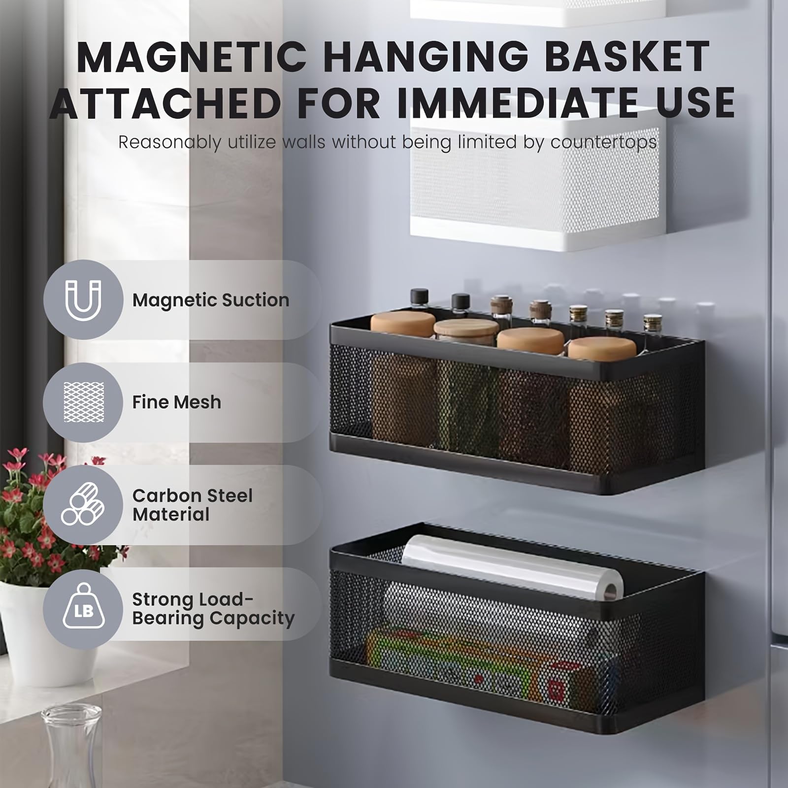 WOCHUANGSI magnetic shelf attaches without drilling