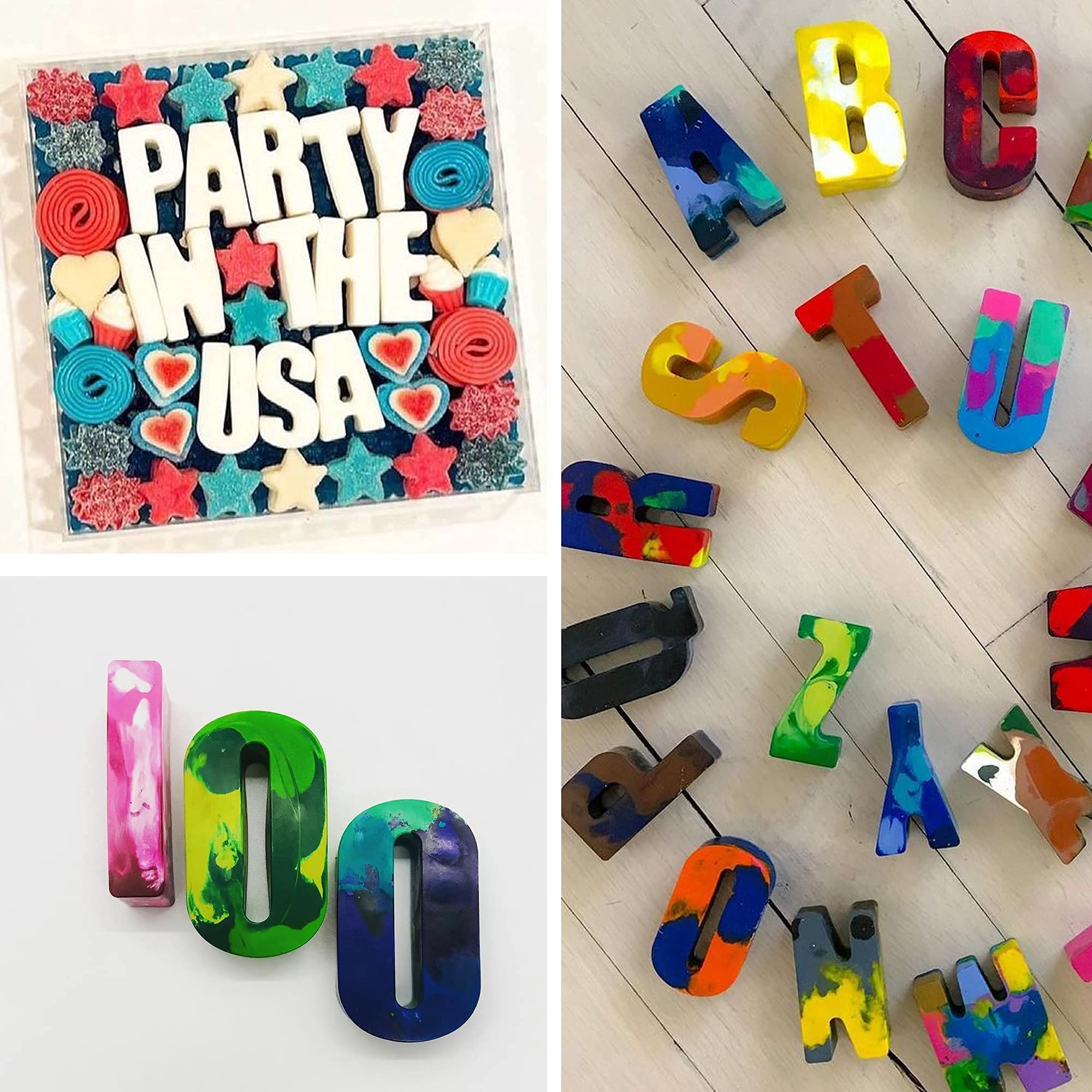 Wocuz multifunction silicone mold for crayons, soaps, jelly, chocolate and more.