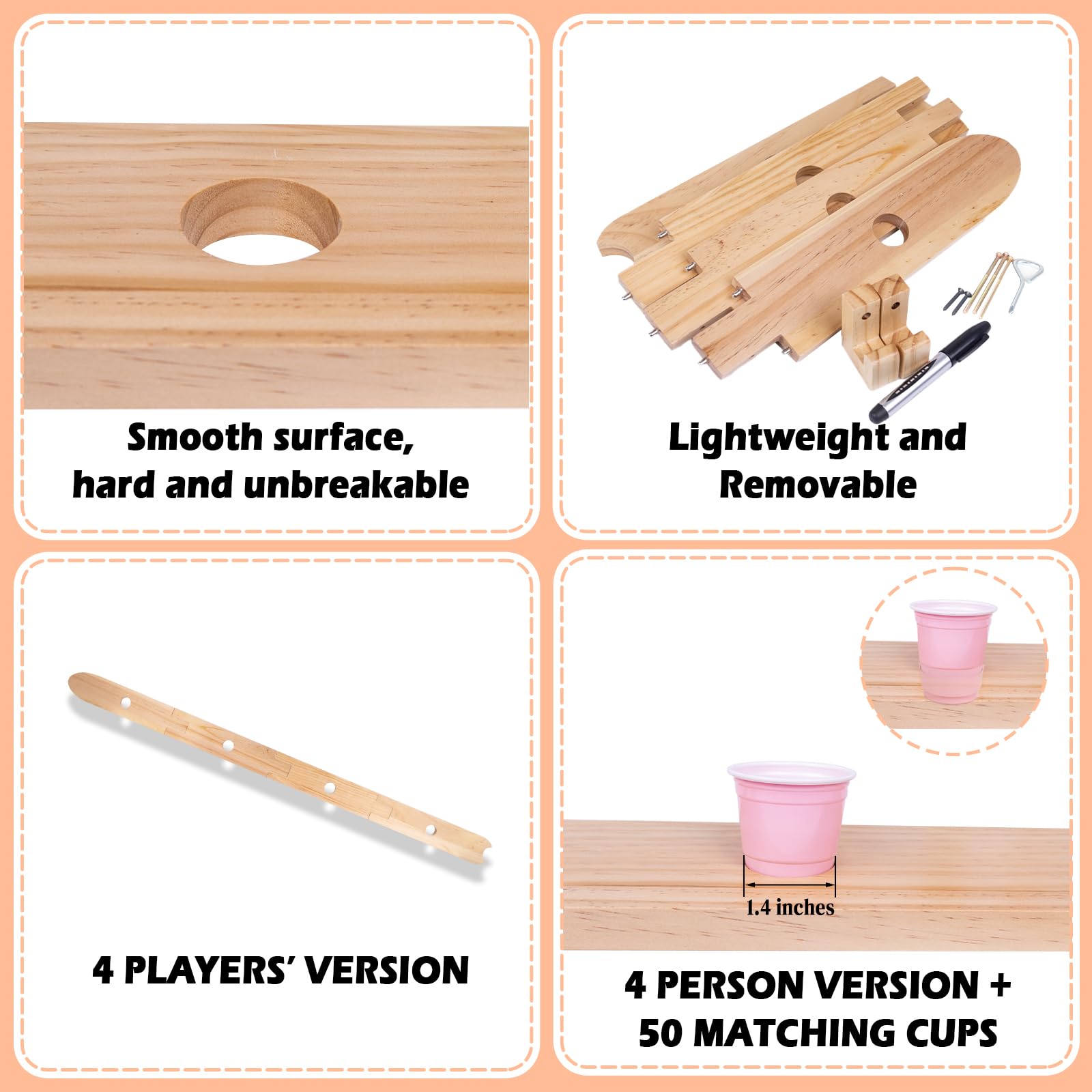 WodGod pine wood board surface is smooth and durable for safe play