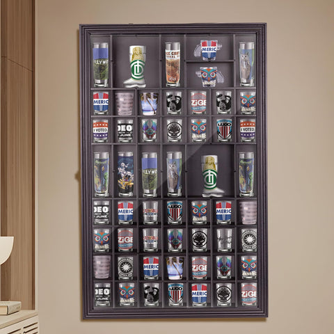 WodGod removable shelves configuration for resizing slots to fit different glass sizes.