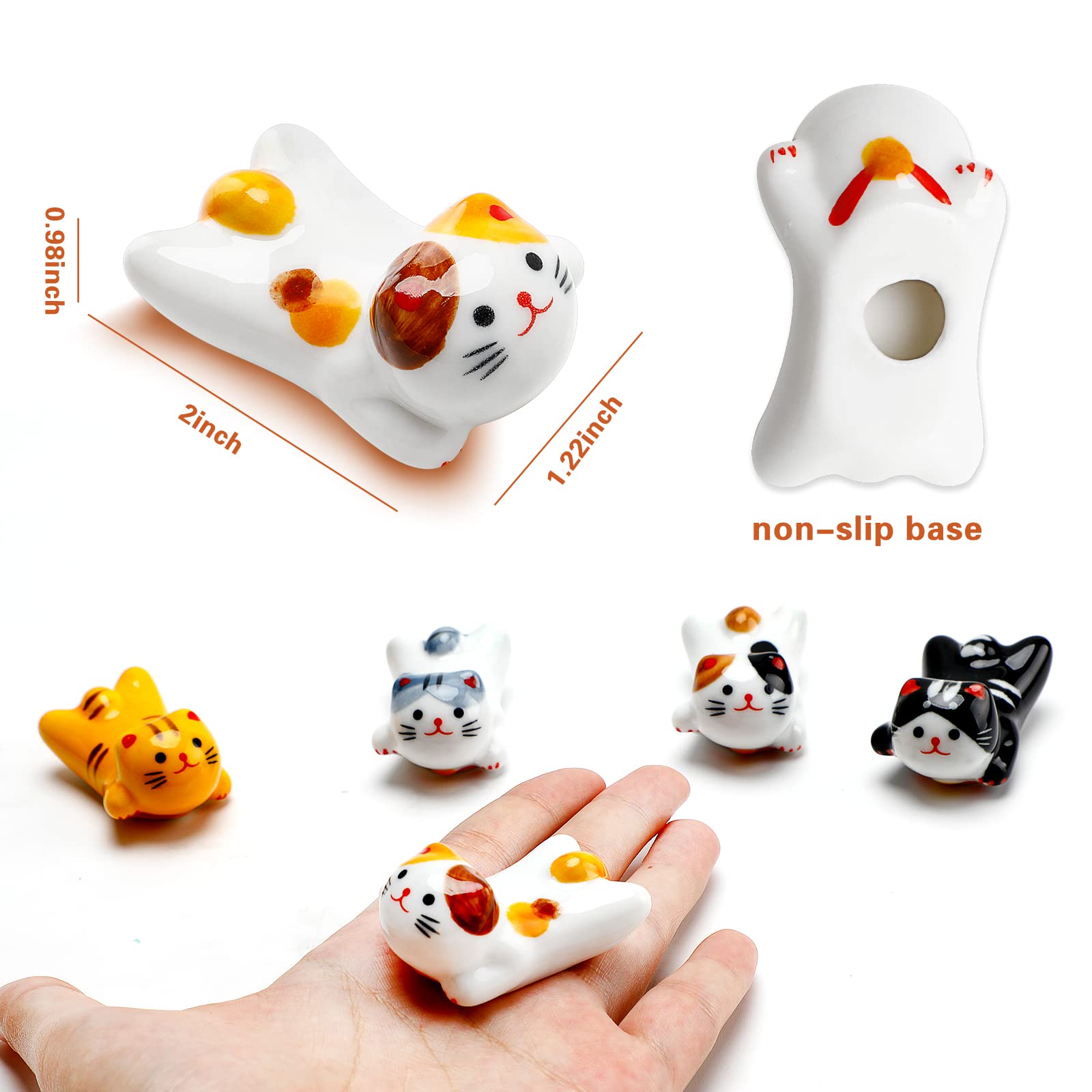 Woerma ceramic chopstick rest with smooth glaze for easy cleaning.