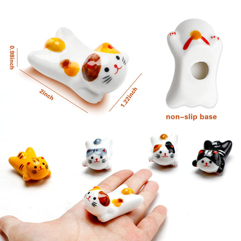Woerma ceramic chopstick rest with smooth glaze for easy cleaning.