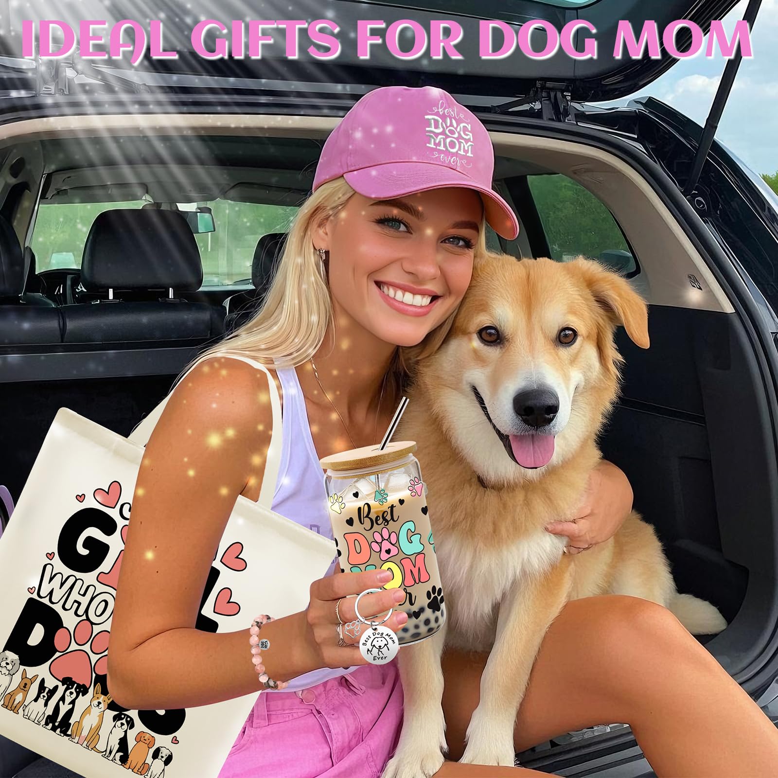 WOFIROY dog mom makeup pouch for travel and cosmetics