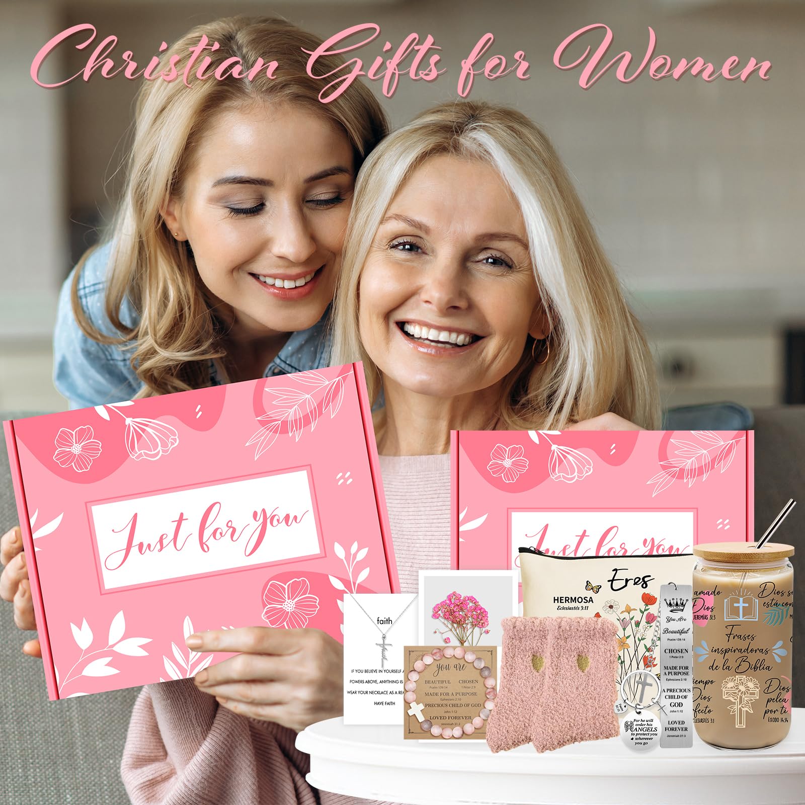 WOFIROY pink gift box with greeting cards ready for gifting.