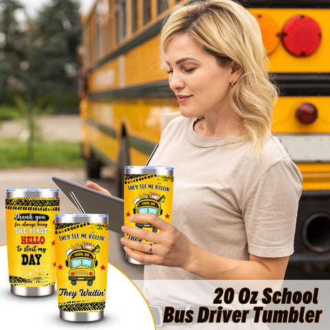 WOFIROY makeup bag with school bus graphics