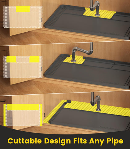 Wohbay silicone drip tray shows raised edges to contain leaks.