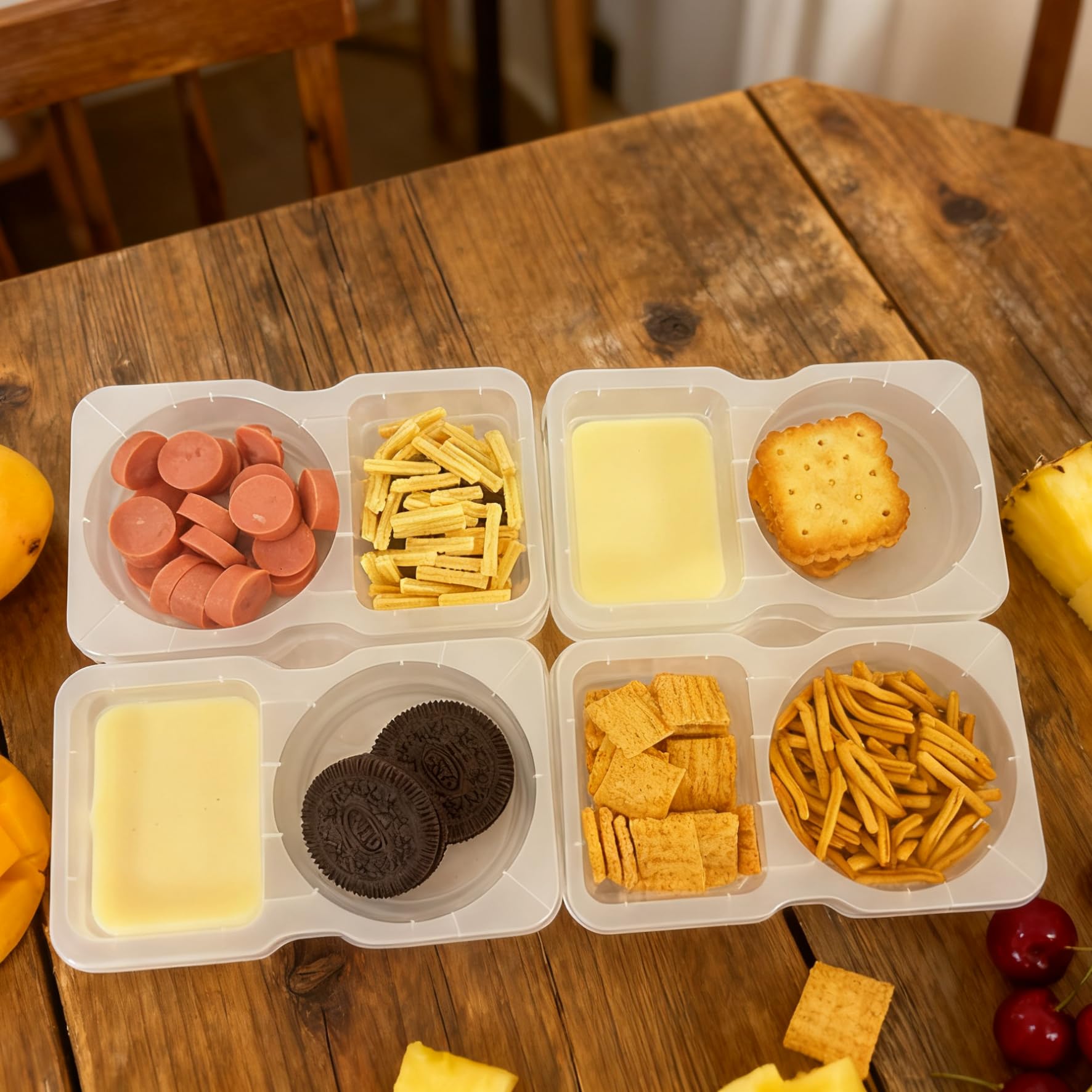 WOIRHWEH mini-size 2oz and 2.5oz containers for small snacks