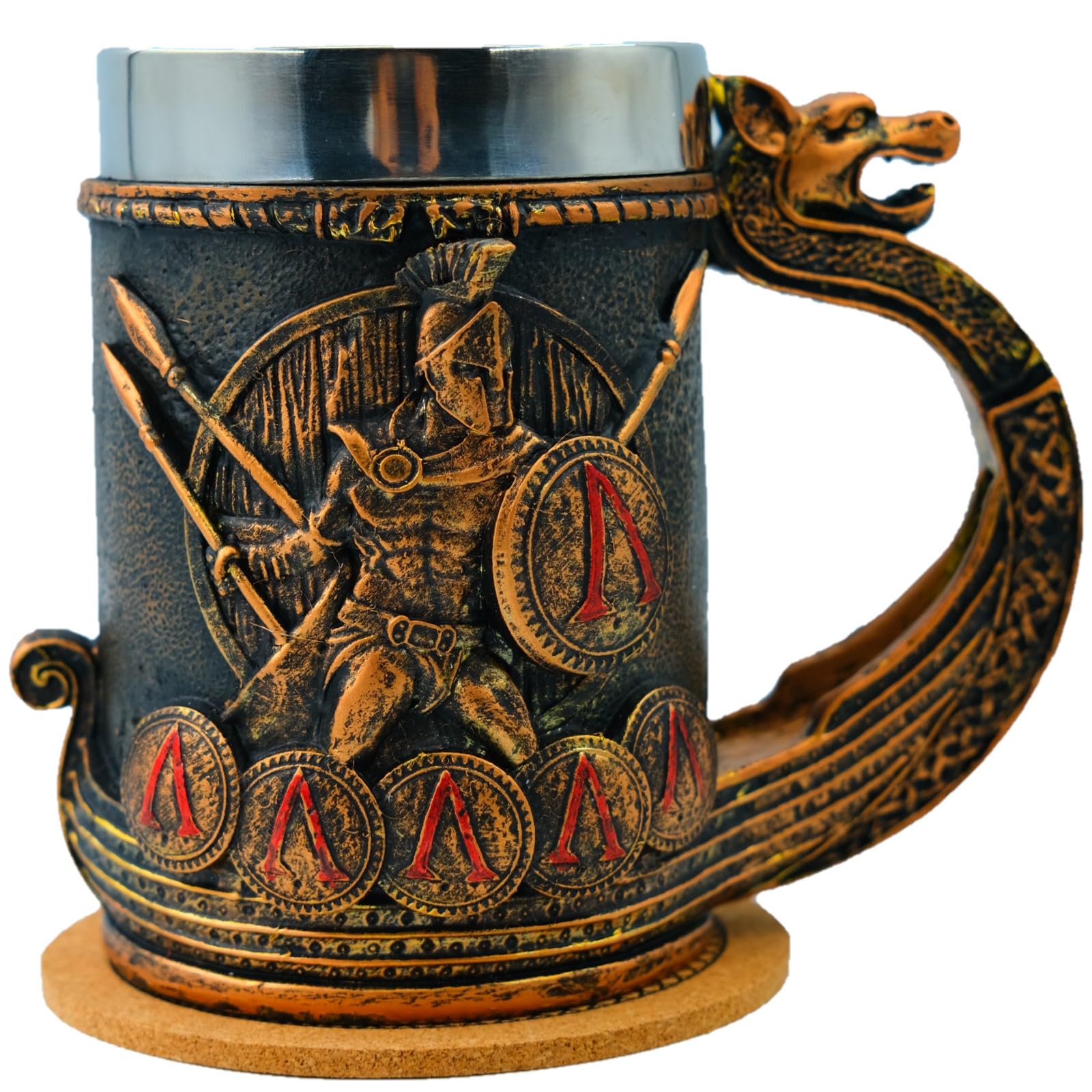 WOKHACH Spartan 18oz mug overview showing sturdy design for daily coffee or tea.