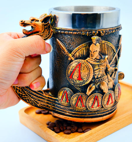 WOKHACH Spartan 18oz capacity ideal for coffee, tea, or cold beverages.