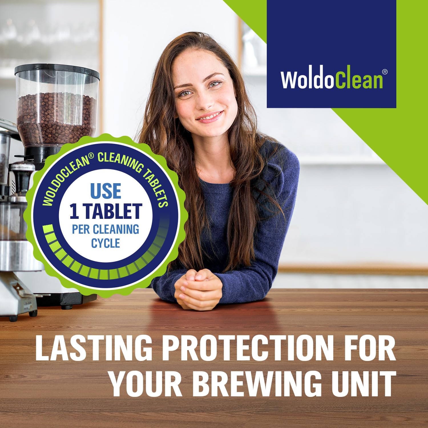 Tablet action safe for automatic cleaning programs in home machines.