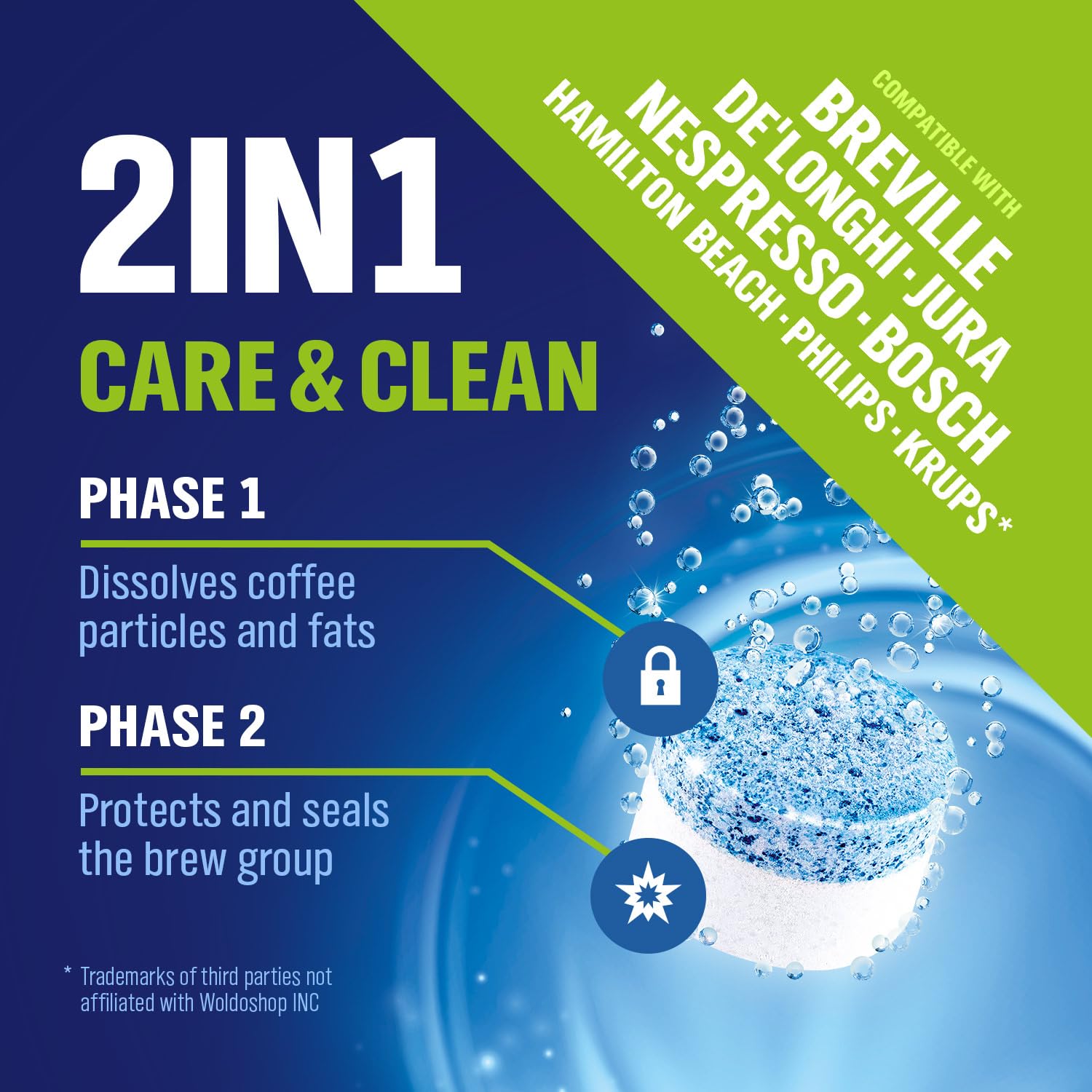 WoldoClean compatibility with Breville machines for easy cleaning.