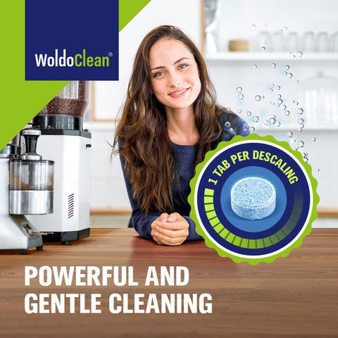 WoldoClean cleaner compatible with Keurig, Nespresso, Ninja, Delonghi