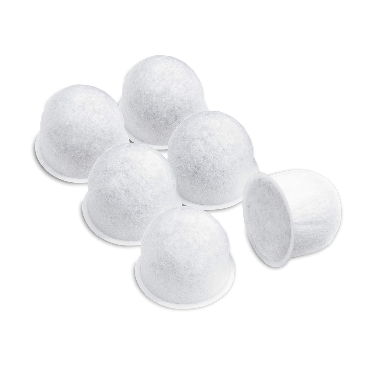 Wolf Gourmet 6-pack replacement filter front view; compatible with WGCM coffee systems.