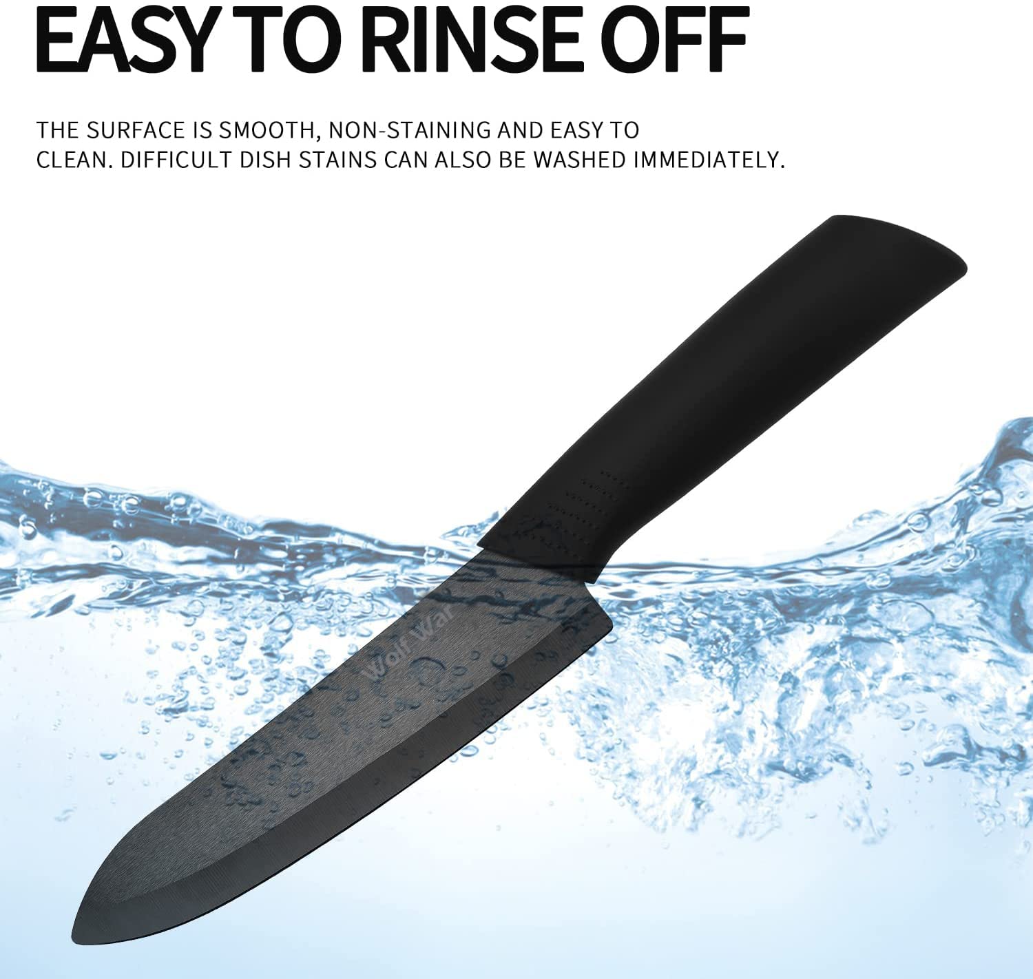 Wolf War non-reactive ceramic blade preserves taste and aroma