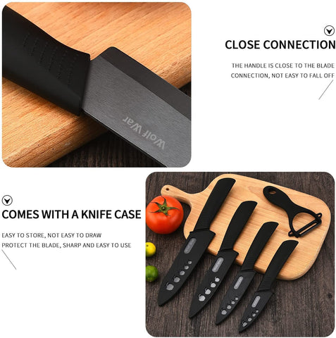 Wolf War 3-inch paring ceramic knife for precise tasks