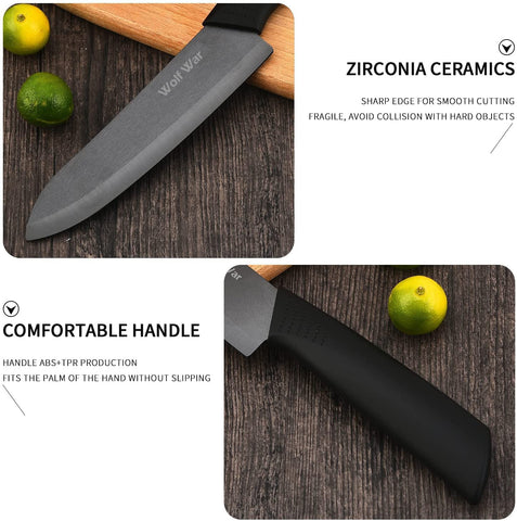 Wolf War 4-inch fruit ceramic knife preserves color and taste