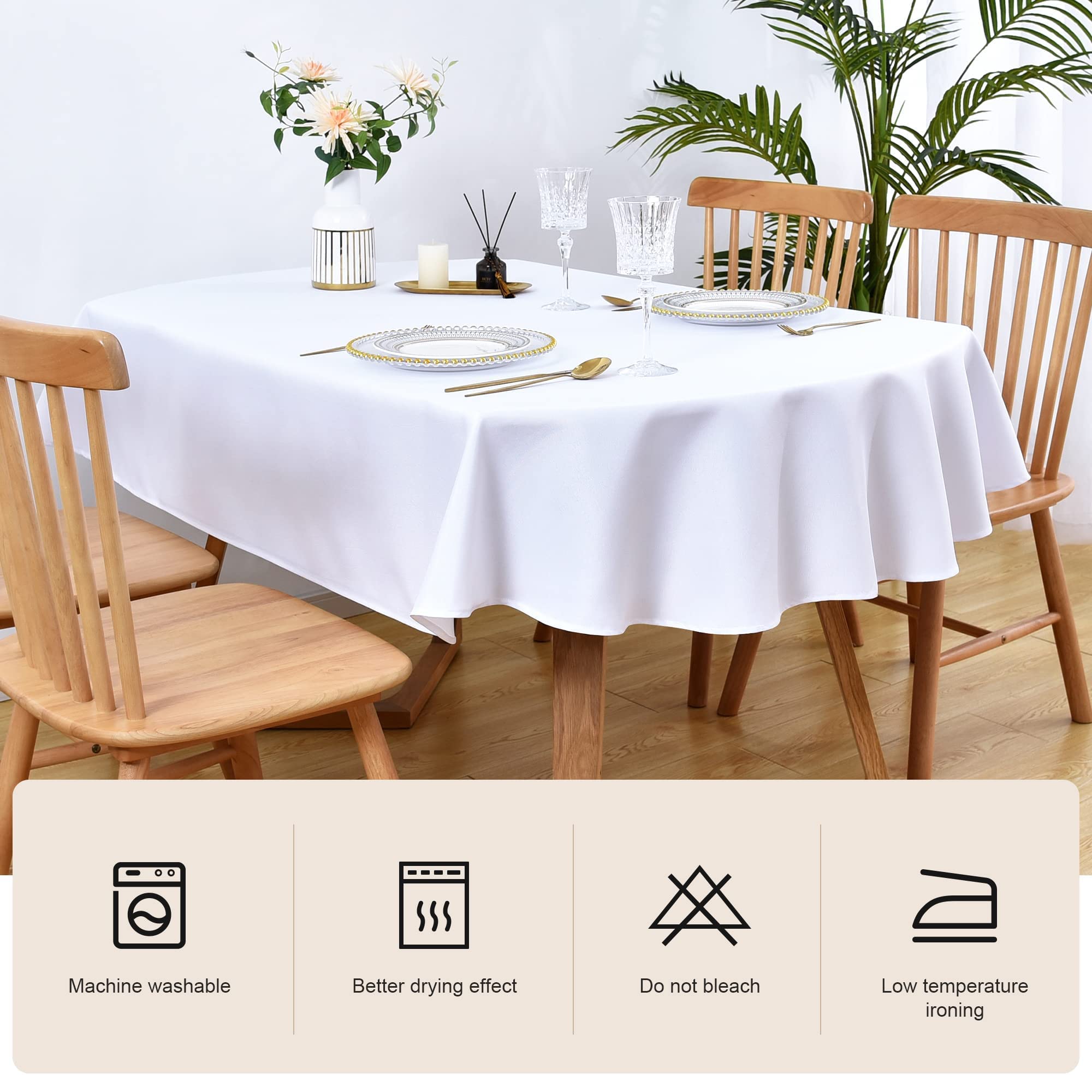 Wolkemer tablecloth on dining setup showcases easy elegance for everyday meals.