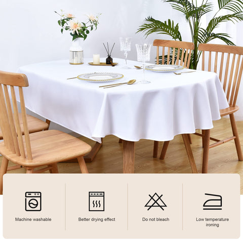 Wolkemer tablecloth on dining setup showcases easy elegance for everyday meals.