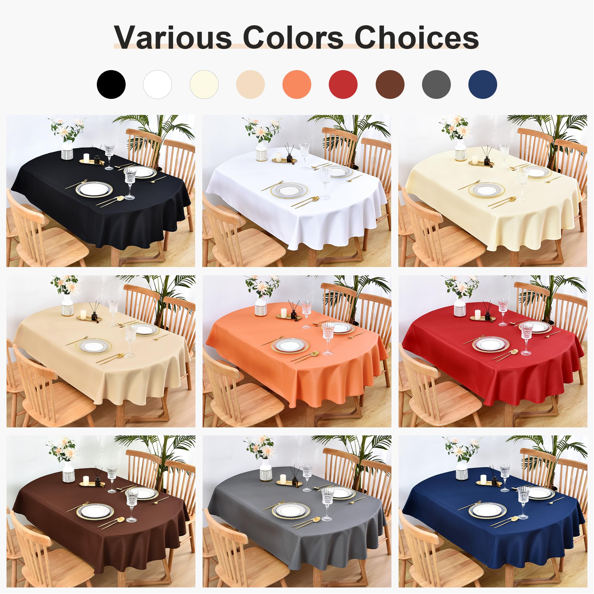 Wolkemer tablecloth used indoors or outdoors, versatile for any setting.
