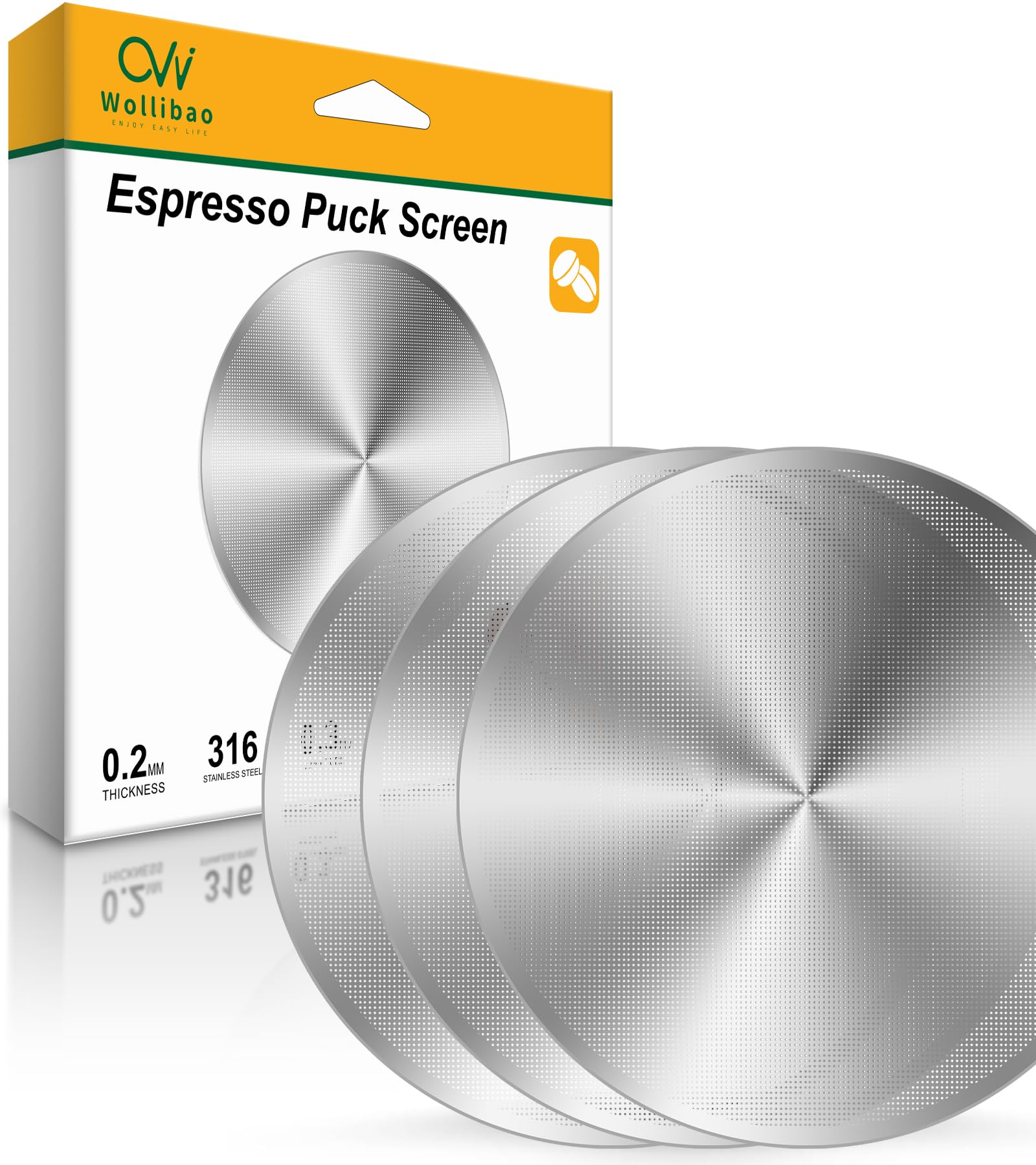 Wollibao puck screen ultra-thin 0.2mm for even extraction visuals