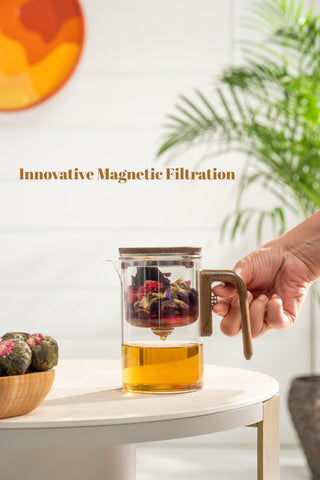 WOLTBLOOM Enchanti Tea Pot resists thermal shock for safe handling.