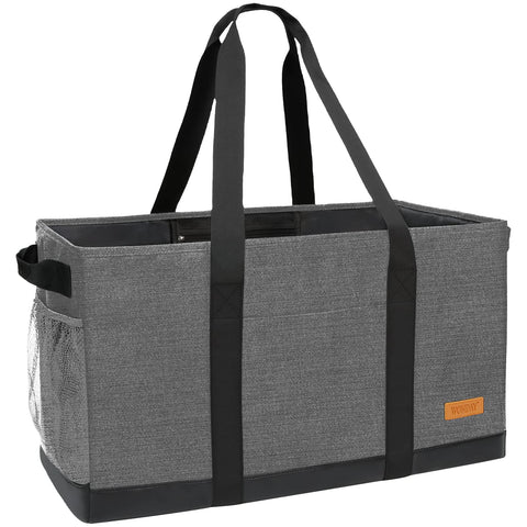 WONDAY extra large standing tote shows upright stability for groceries and easy loading