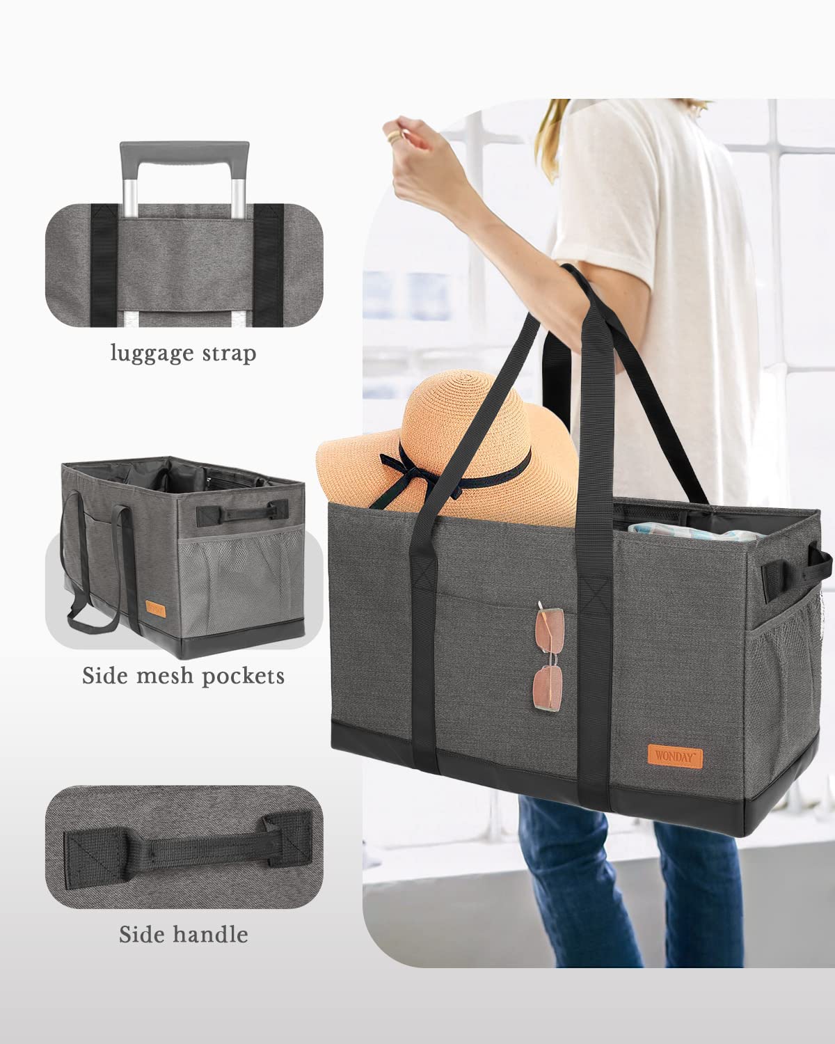 WONDAY versatile tote ideal for grocery trips and beach days