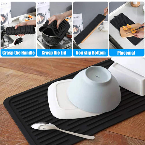 Wonlex sink mat drains water while protecting surfaces