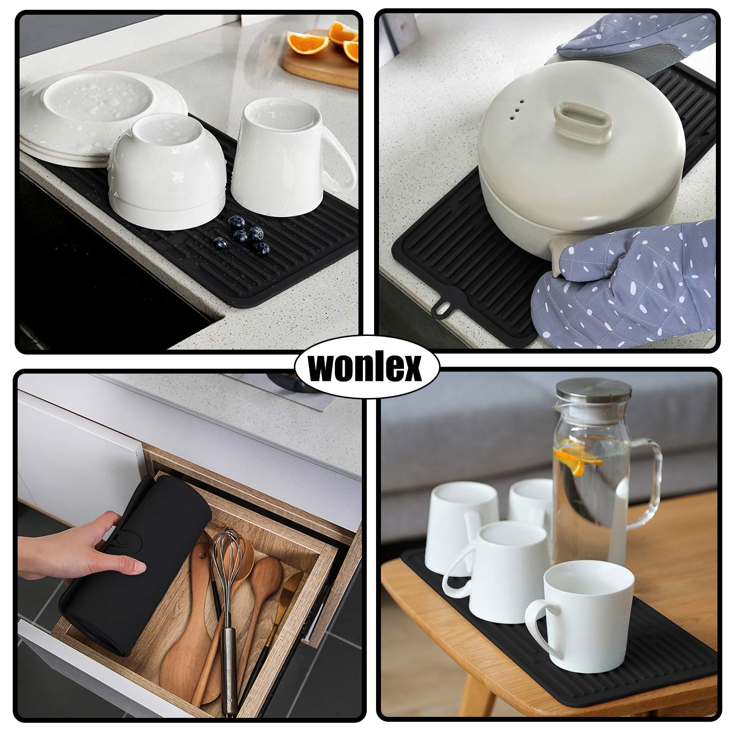 Wonlex silicone trivet heat resistant keeps countertops safe