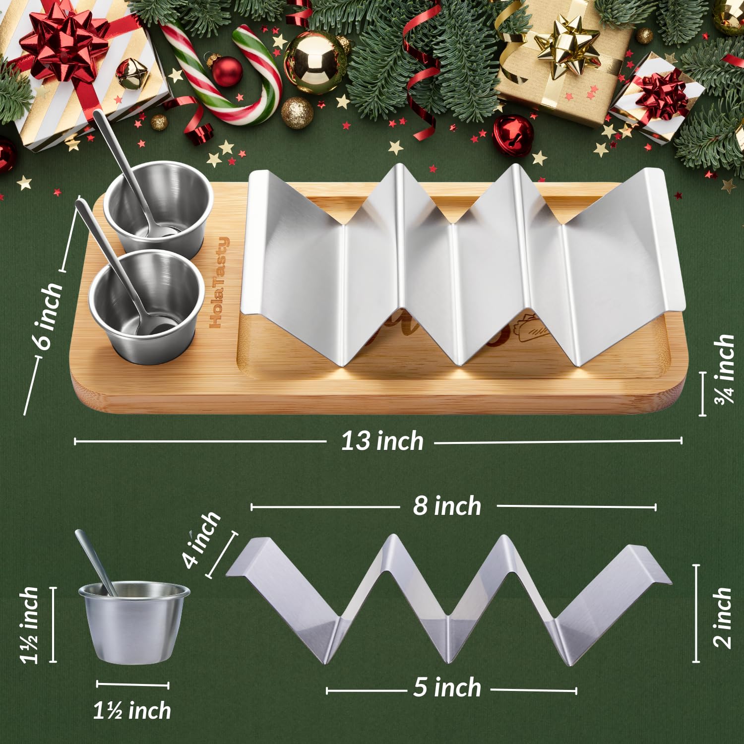 Woobud taco kit holds two or three tacos for flexible serving.