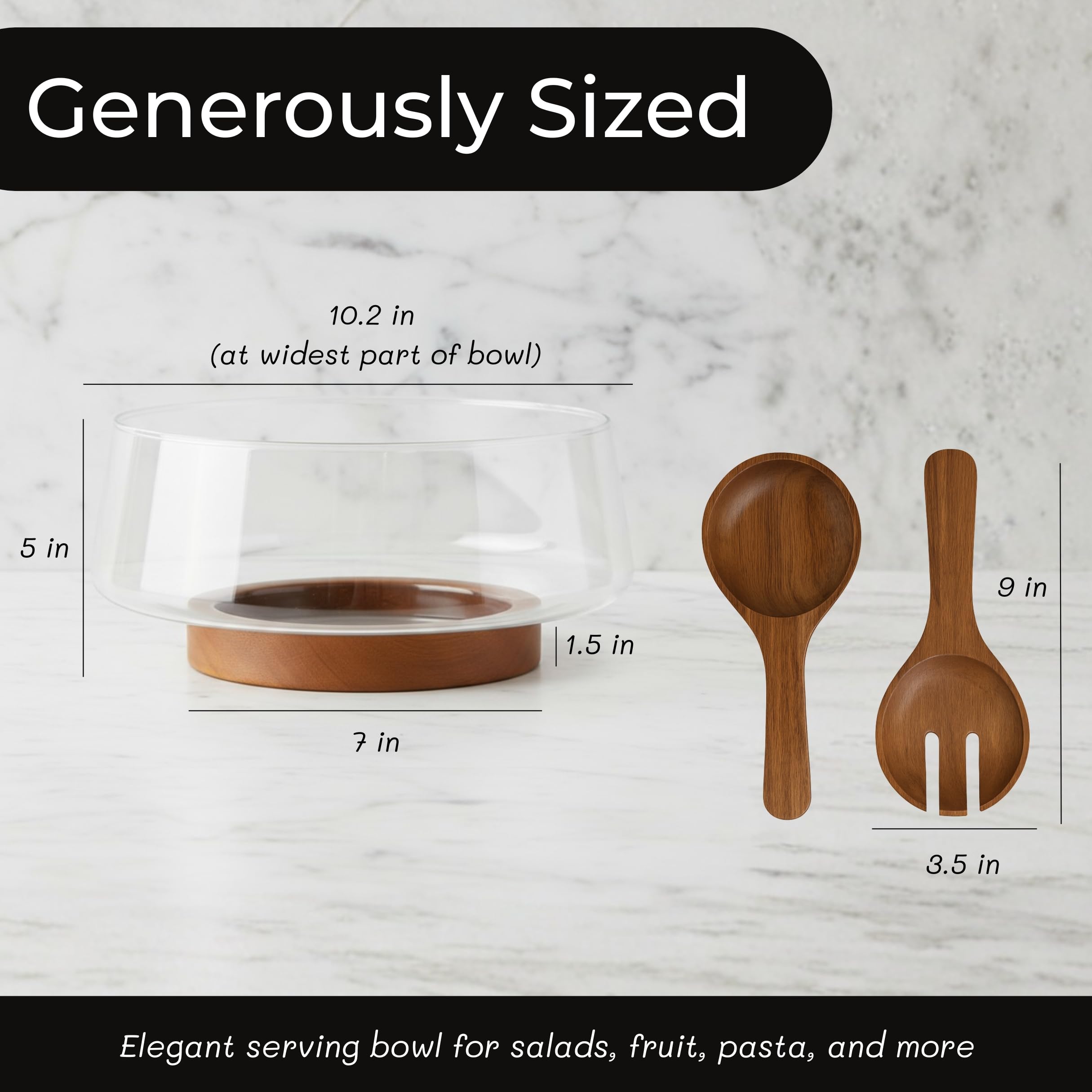 Wood & Whisk dishwasher-safe glass bowl for quick cleaning.