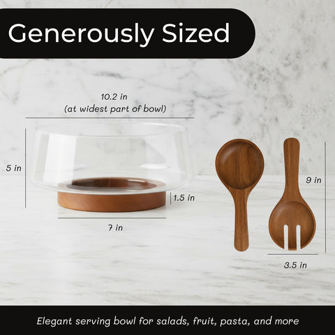 Wood & Whisk dishwasher-safe glass bowl for quick cleaning.