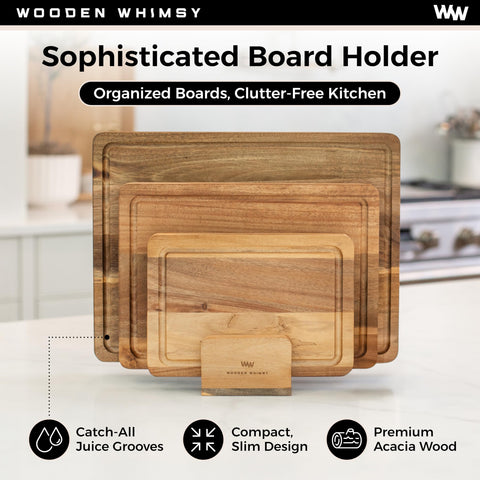 Wooden Whimsy medium acacia board 13x10 for everyday prep.