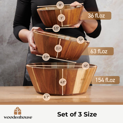 Woodenhouse 8-inch bowl compact and perfect for snacks or dips.