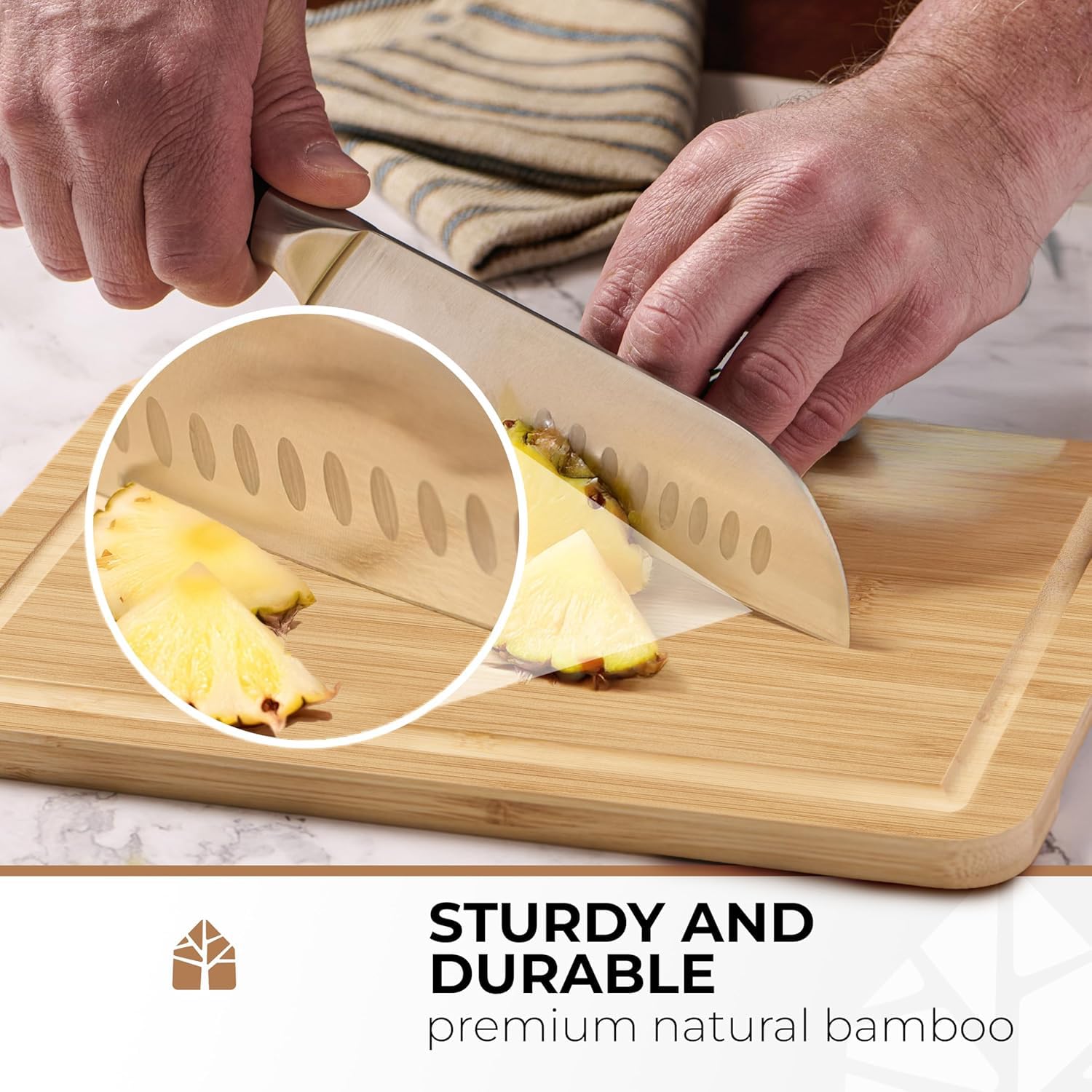 Three-piece board collection in varying sizes for chopping, slicing, and serving.