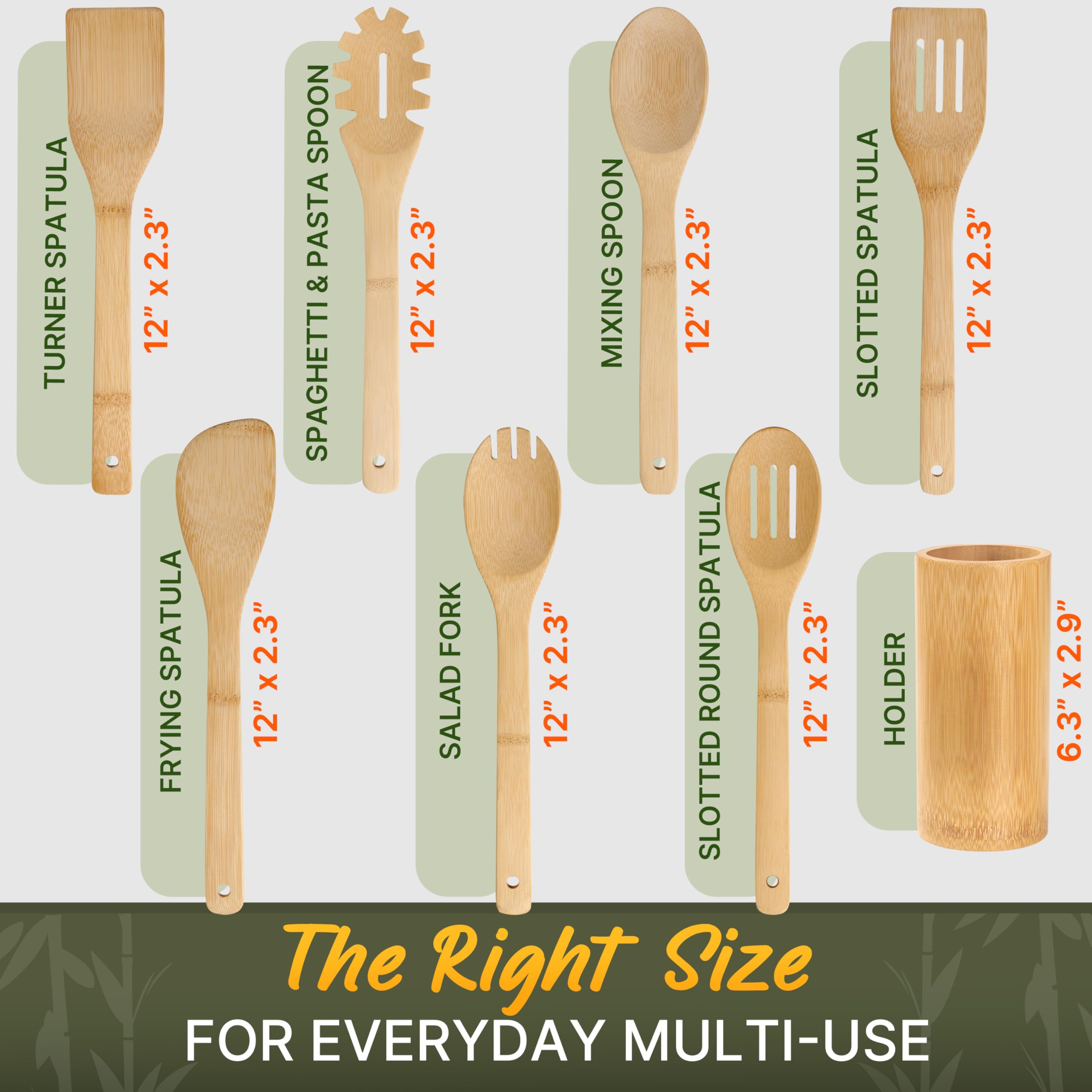 WoodenHouse bamboo mixing spoon, perfect for stirring sauces and batter.
