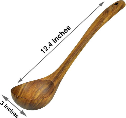 Woodenhouse eco-friendly teak ladle supports sustainable kitchen practices.