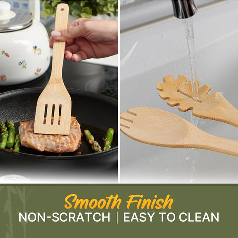 WoodenHouse spaghetti spoon perfect for serving long pasta with ease.
