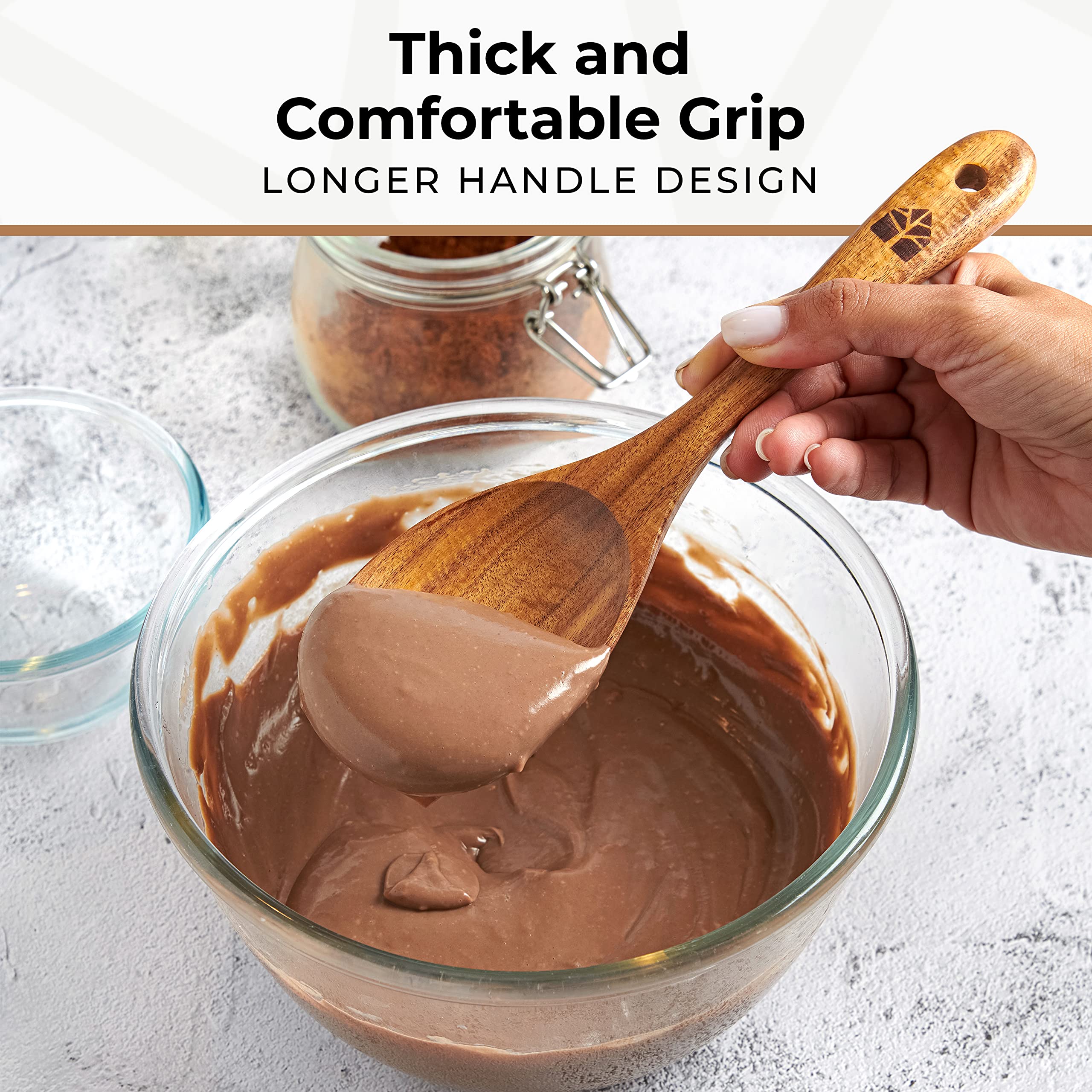 Woodenhouse salad fork designed to toss greens smoothly without clumping.