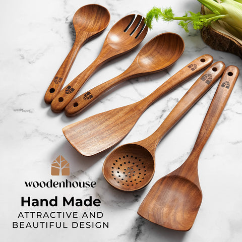 Woodenhouse slotted skimmer spoon enables quick, gentle skimming.