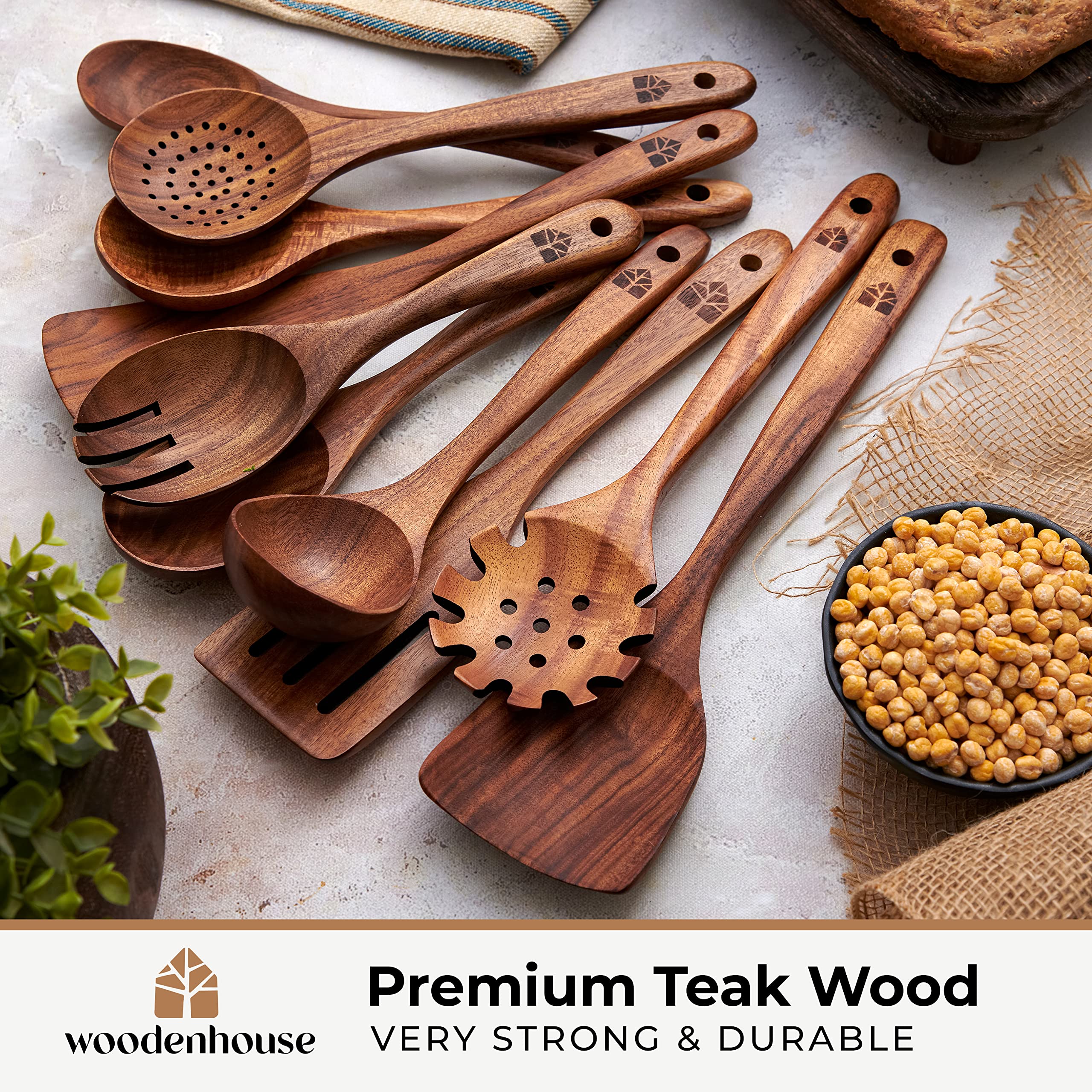 Woodenhouse flat frying spatula – smooth edge protects nonstick surfaces