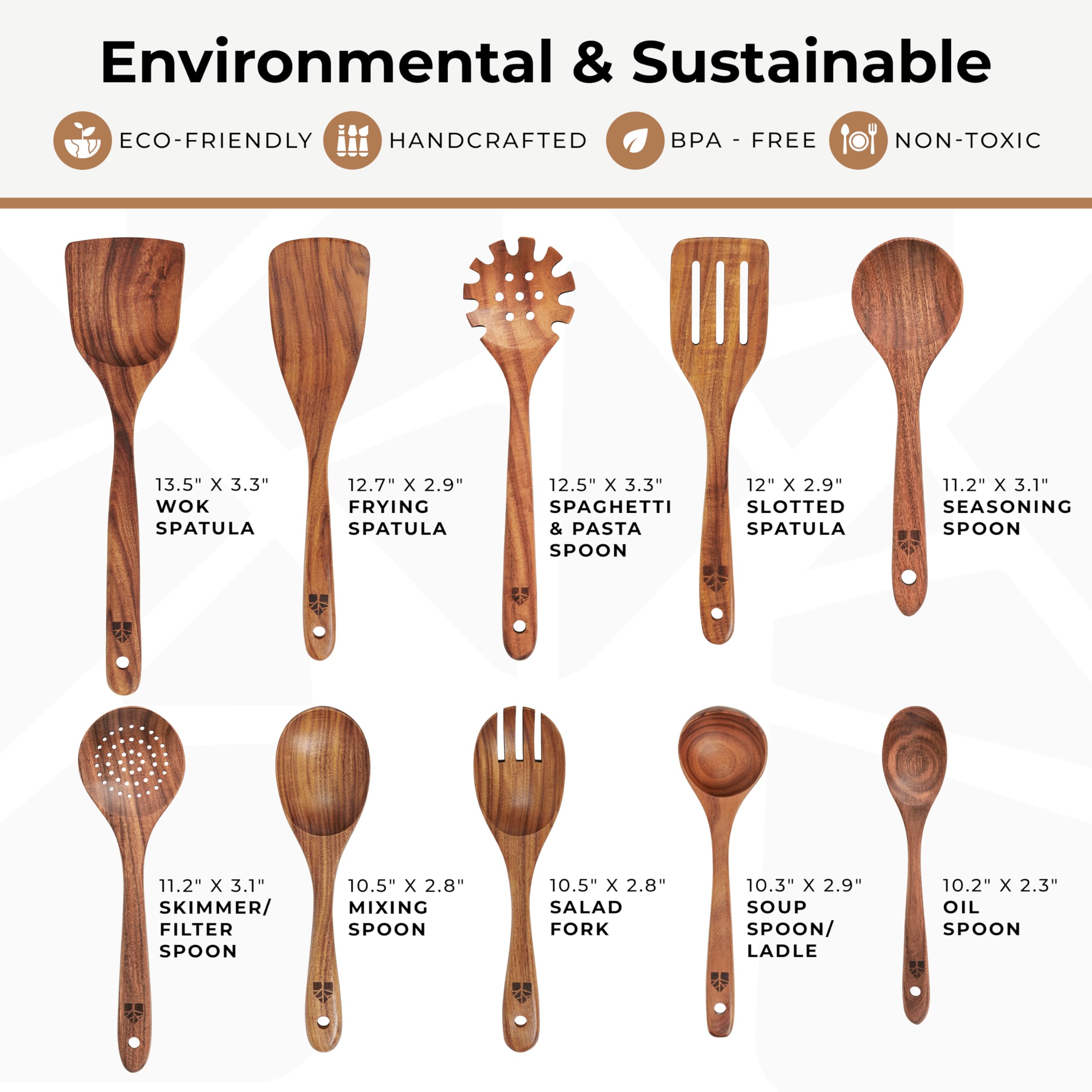 Woodenhouse wok spatula – sturdy one-piece teak for high-heat cooking