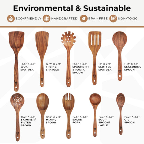 Woodenhouse wok spatula – sturdy one-piece teak for high-heat cooking