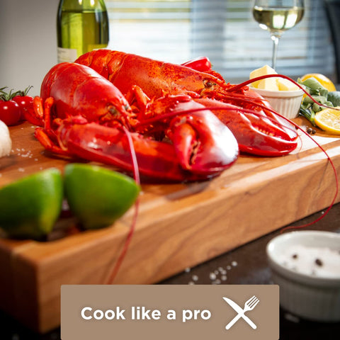 WoodForChef large 24x18 cutting board offers ample kitchen workspace.